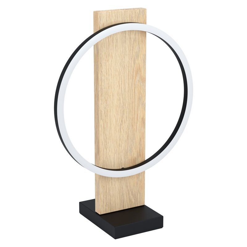 Lampada da tavolo in legno marrone, Annebel, 12W, 3000K LED, con interruttore Lampada da tavolo in legno marrone, Annebel, 12W, 3000K LED, con interruttore