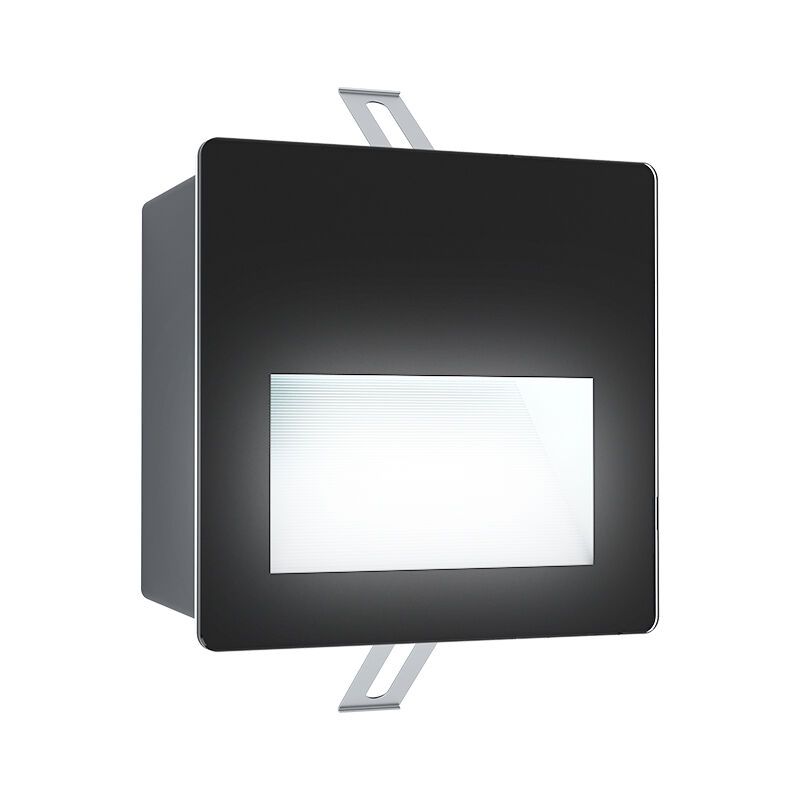 Applique da esterno da incasso nera in alluminio, Luigino, 3,7W, 4000K LED, IP65