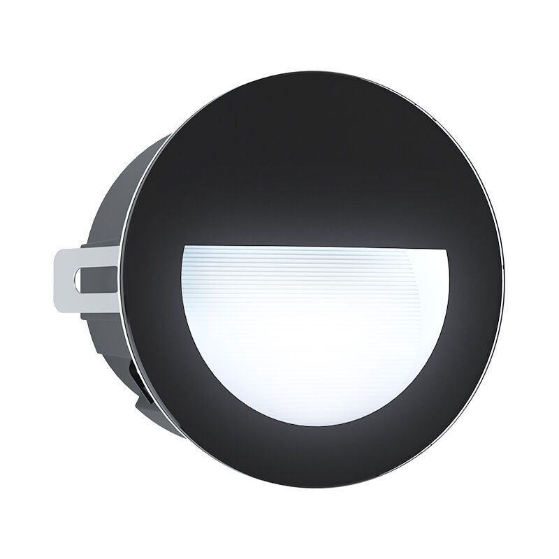 Applique da esterno da incasso nera in alluminio, Luigino, 2,5W, 4000K LED, IP65 Applique da esterno da incasso nera in alluminio, Luigino, 2,5W, 4000K LED, IP65