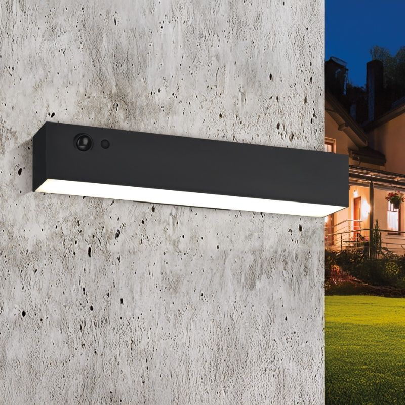 Applique da esterno solare nera in plastica, Varsha, 6,8W, 4000K LED, IP54
