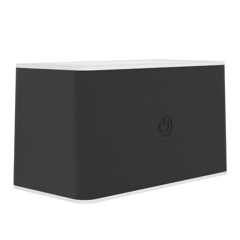 Applique da parete nera in plastica, Vishal, 12W, bianco regolabile tra caldo e freddo LED, IP44, controllo touch
