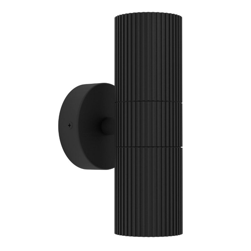 Lampada da parete up down nera in plastica, Touria, IP44