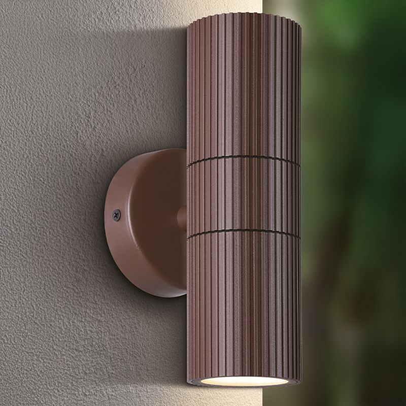 Lampada da parete up down color ruggine in plastica, Touria, IP44