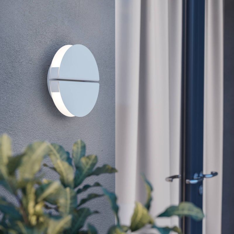 Applique da parete bianca in acciaio inossidabile, Vidya, 5W, bianco regolabile tra caldo e freddo LED, IP44