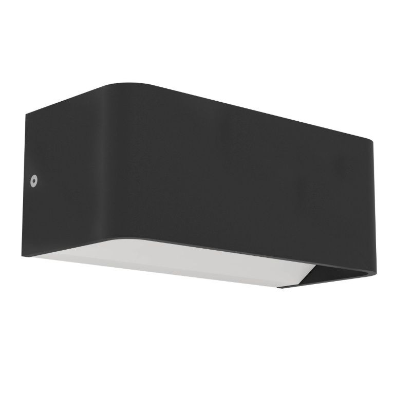 Applique da parete intelligente nera in alluminio, Tjalle, 10W, RGBW LED, IP54