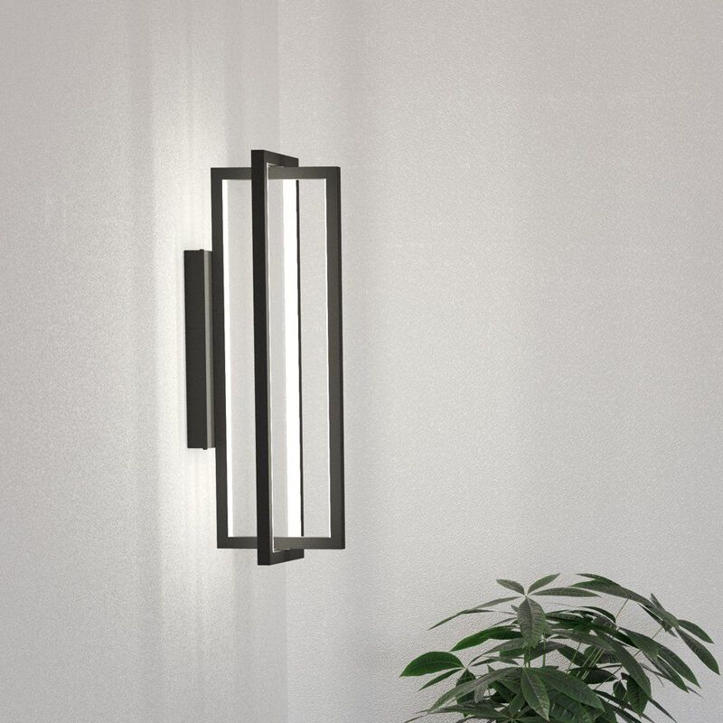 Applique da parete nera in alluminio, Lianne, 15,5W, bianco regolabile tra caldo e freddo LED, dimmer in 3 fasi Applique da parete nera in alluminio, Lianne, 15,5W, bianco regolabile tra caldo e freddo LED, dimmer in 3 fasi