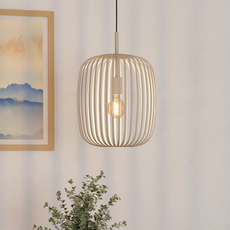 Lampada a sospensione beige in alluminio, Pietro Lampada a sospensione beige in alluminio, Pietro