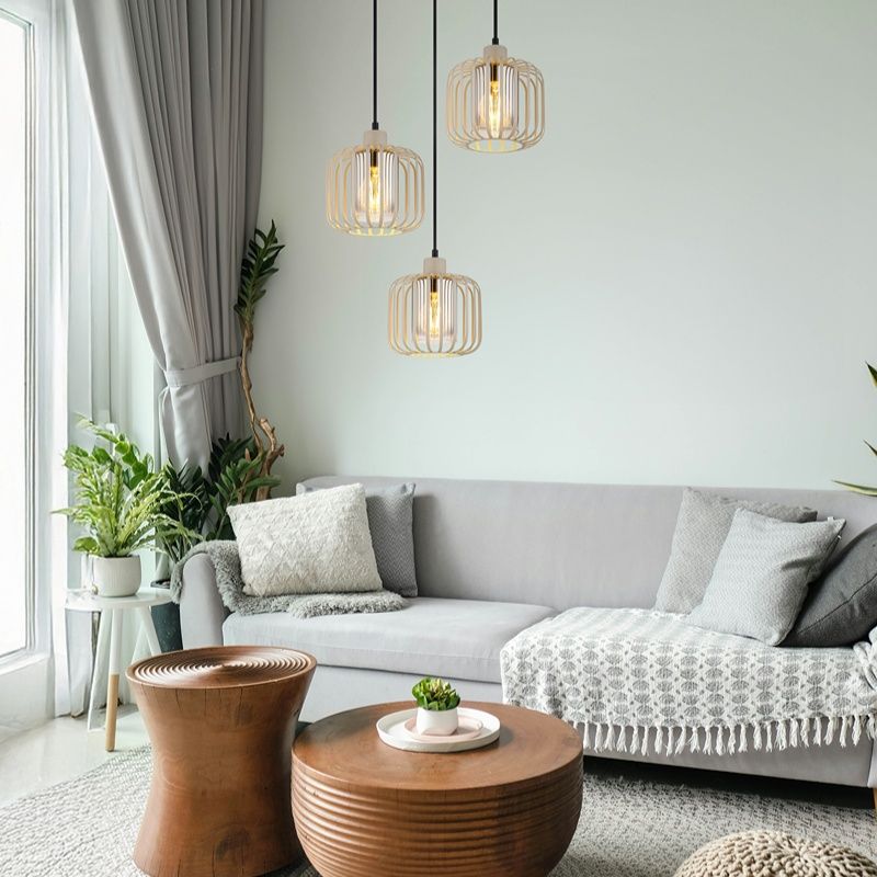 Lampada a sospensione marrone metallo, Abubakar