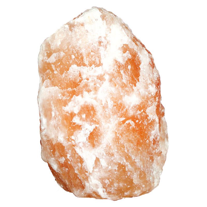 Lampada di sale arancione in pietra, Mersa, con interruttore
