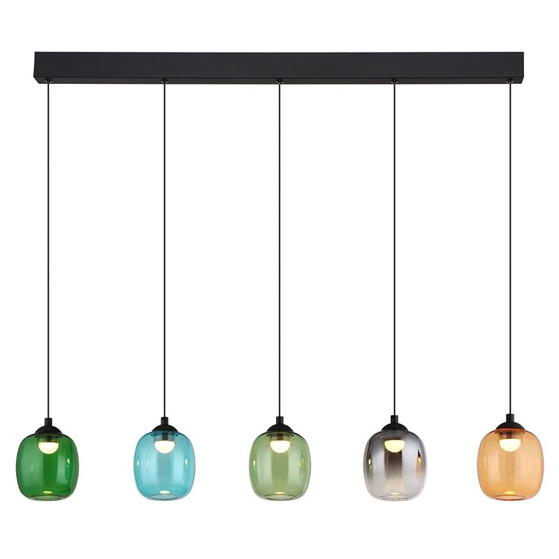 Lampada a sospensione multicolore in vetro, Karsten, 27W, 3000K LED, dimmer in 3 fasi