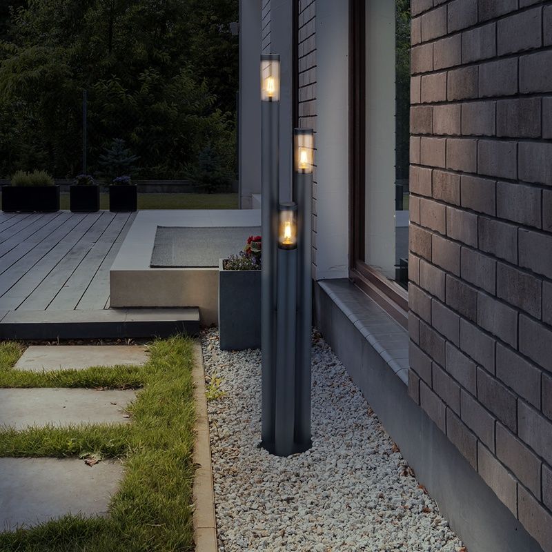 Lampada da esterno antracite in acciaio inossidabile, Bodil, IP44