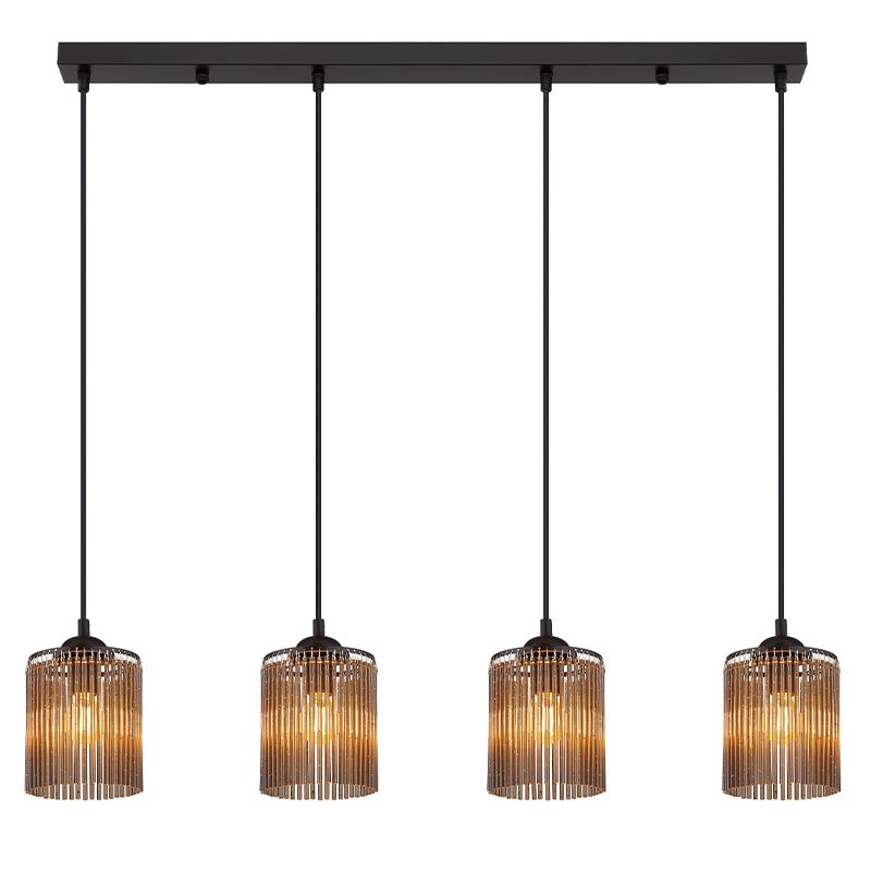 Lampada a sospensione per tavolo da pranzo grigia in acrilico, Marthijn