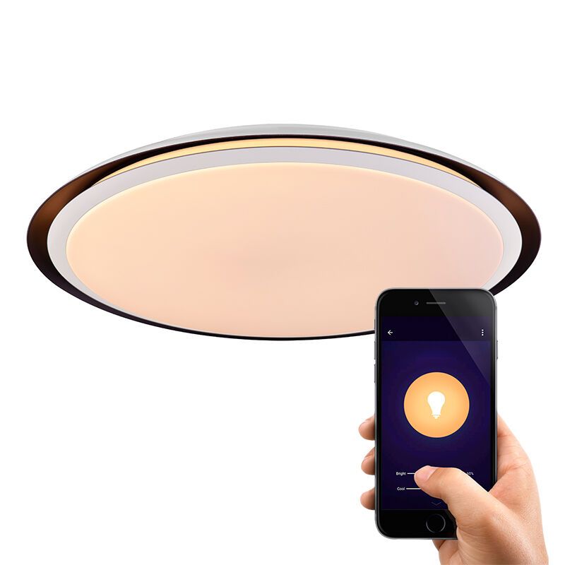 Plafoniera smart bianca metallo, Invo, 40W, bianco regolabile tra caldo e freddo LED