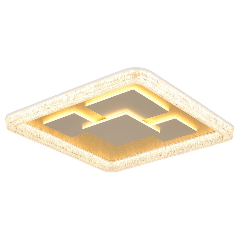 Plafoniera dorata in acrilico, Lynsey, 40W, 3000K LED