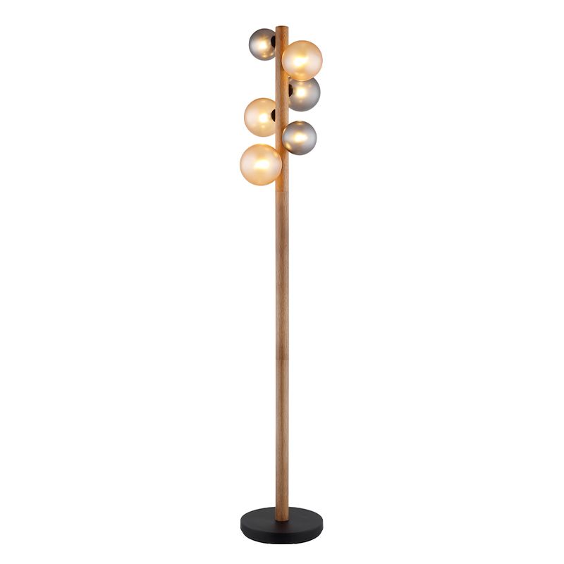 Lampada da terra multicolore in vetro, Melinda, con interruttore