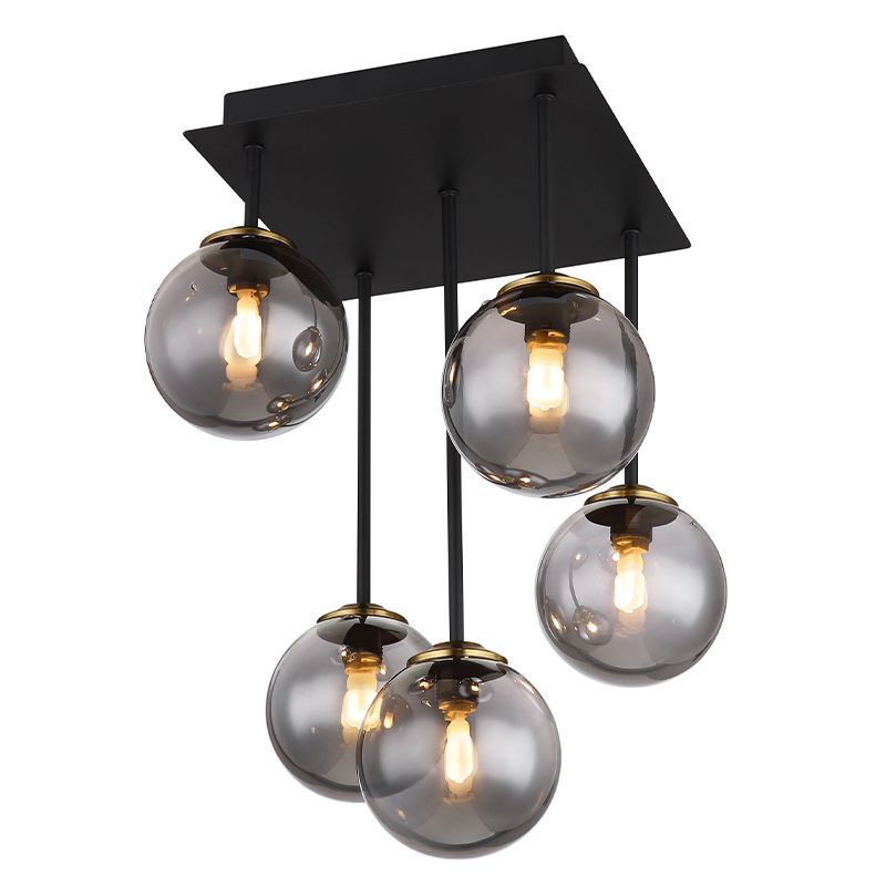 Lampada da soffitto nera in vetro, Ouahiba