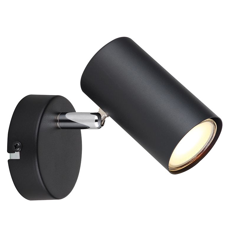 Faretto da parete nero metallo, Rainer