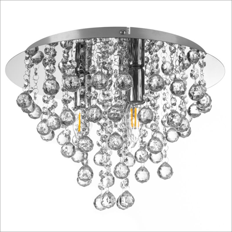 Lampada da soffitto cromata metallo, Luus