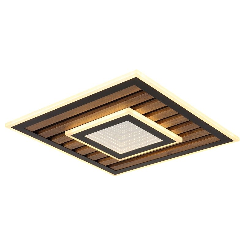 Lampada da soffitto nera metallo, Wietze, 24W, 3000K LED