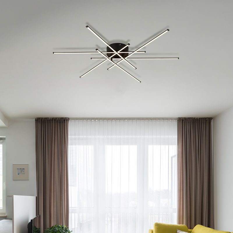 Lampada da soffitto nera in alluminio, Leigh, 40W, 3000K LED