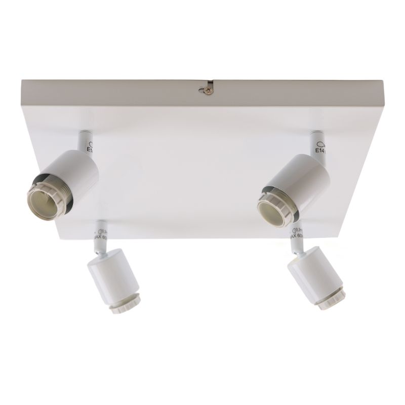 Rosone lampada bianco in alluminio, Rika