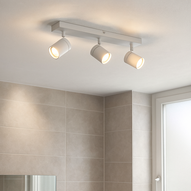 Faretto da soffitto bianco moderno, Ciara, IP44 Faretto da soffitto bianco moderno, Ciara, IP44