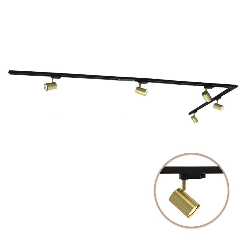 3M sistema di illuminazione a binario monofasico ottone con angolo + 5 Elena faretti a binario