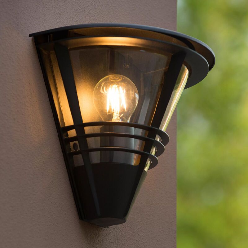 Lampada da esterno moderna nera, Livia, IP44