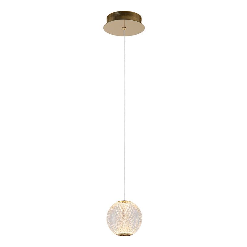 Lampada a sospensione moderna trasparente, Cintra, 5,7W, 2700K LED