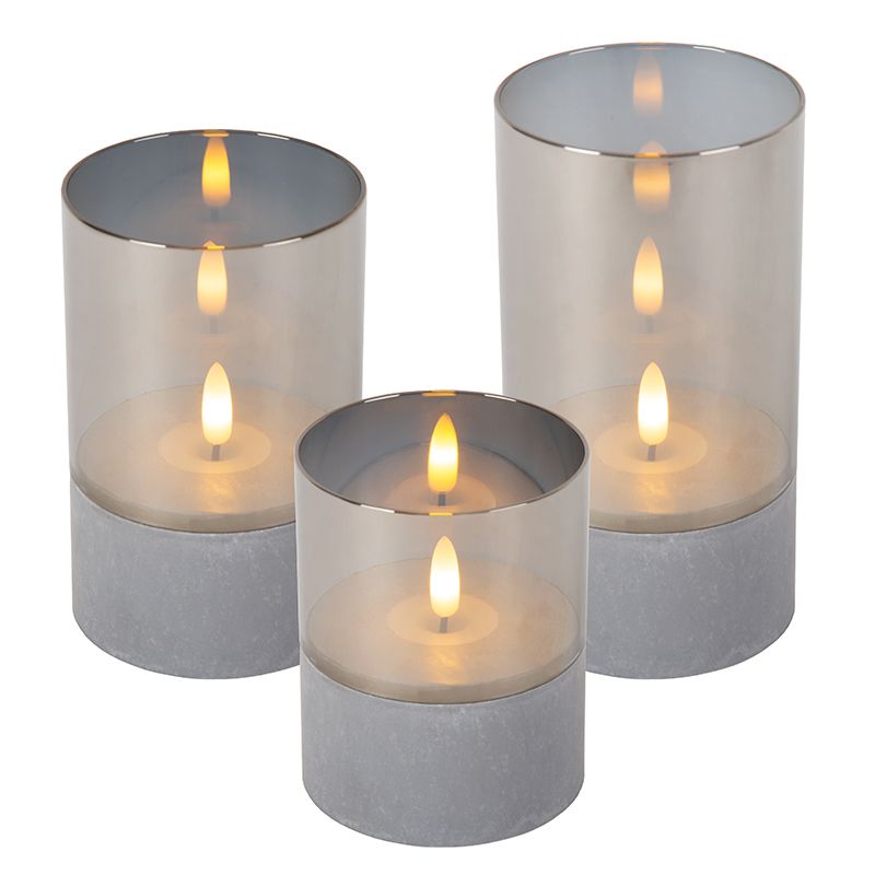 3 lampade a candela Velas alimentate a batteria