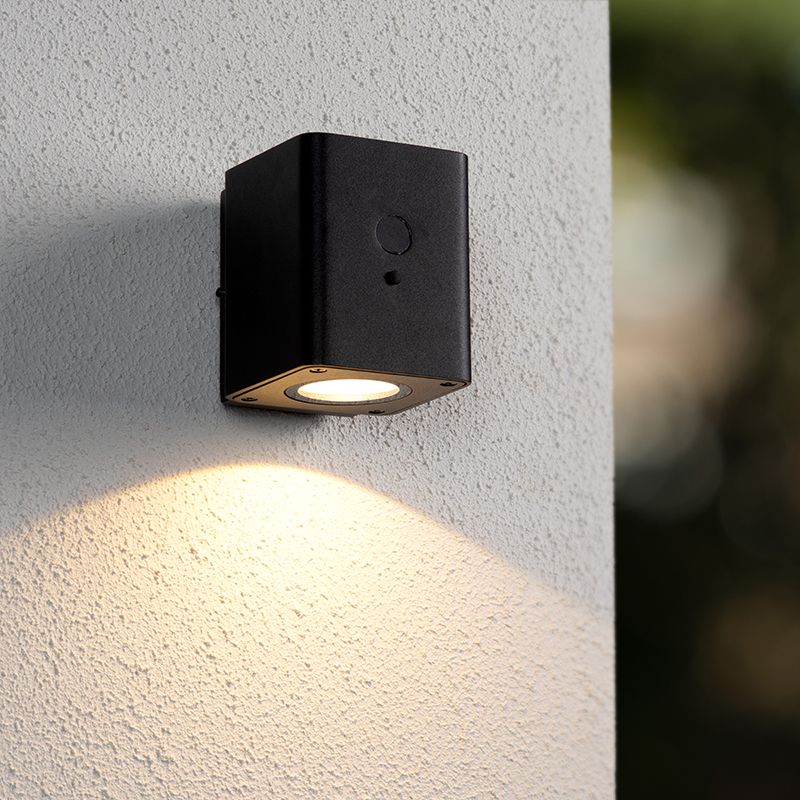 Applique da esterno solare moderna nera, Ramin, 1W, 2850K LED, IP54