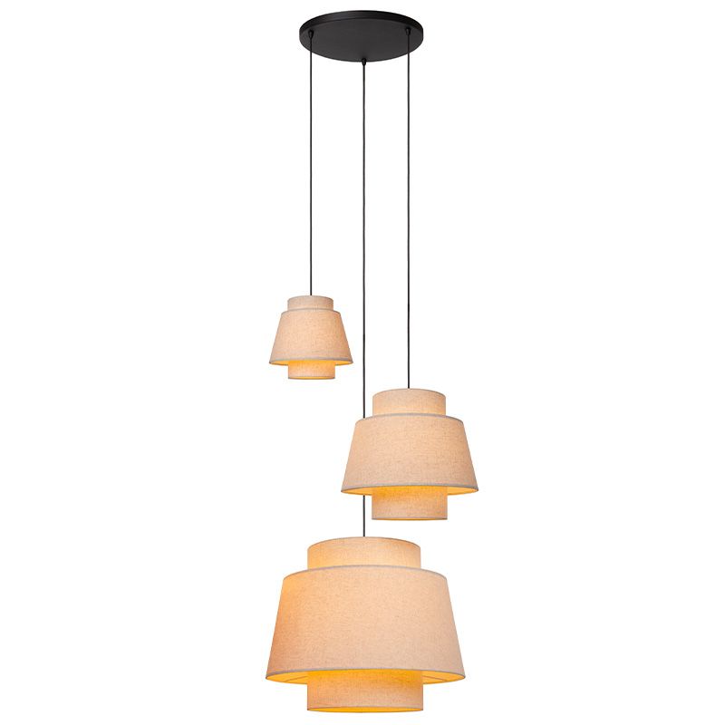 Lampada a sospensione rustica beige, Tribute