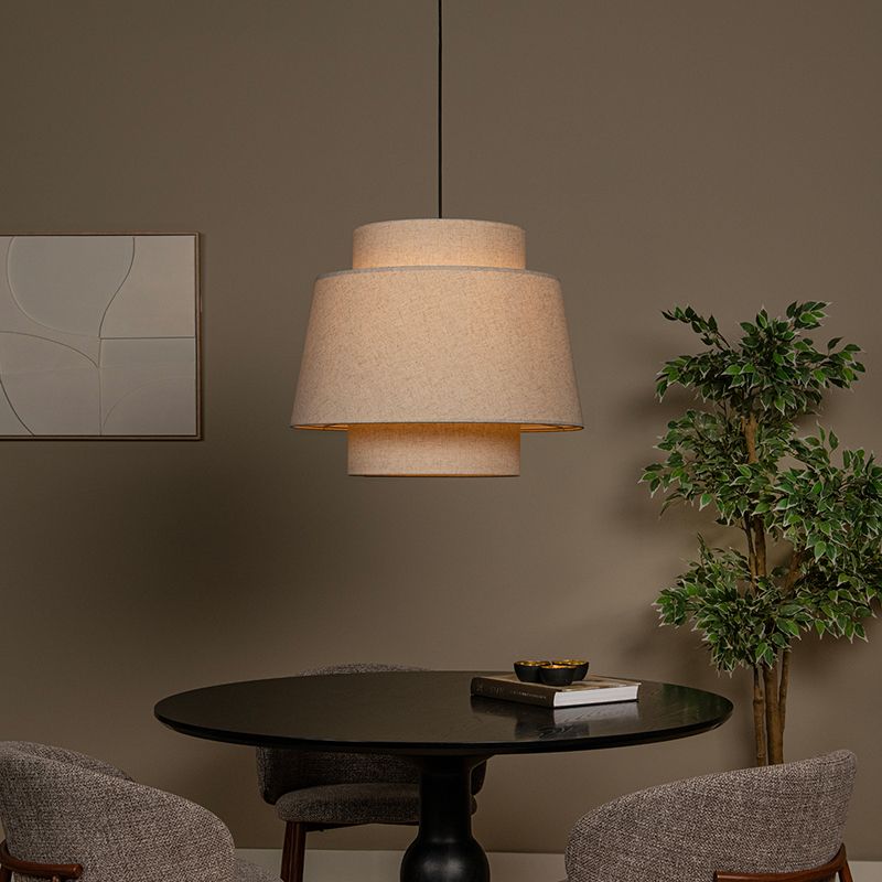 Lampada a sospensione rustica beige, Tribute