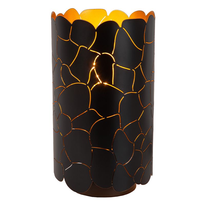 Lampada da tavolo moderna nera, Almelo, con interruttore