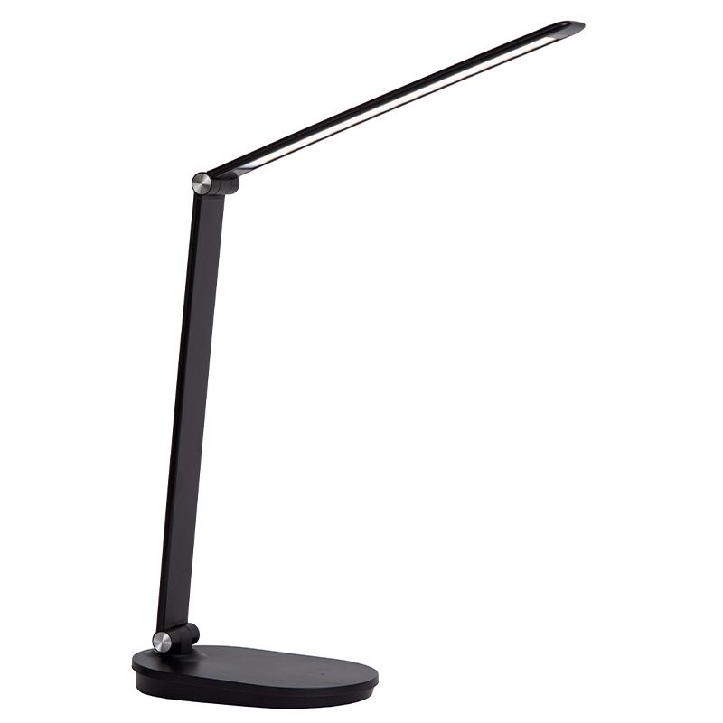 Lampada da scrivania moderna nera, Aldwin, 8W, bianco regolabile tra caldo e freddo LED, controllo touch
