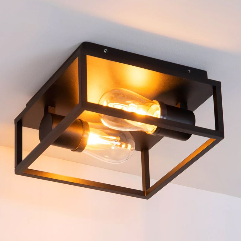 Plafoniera moderna nera, Carlyn, IP54