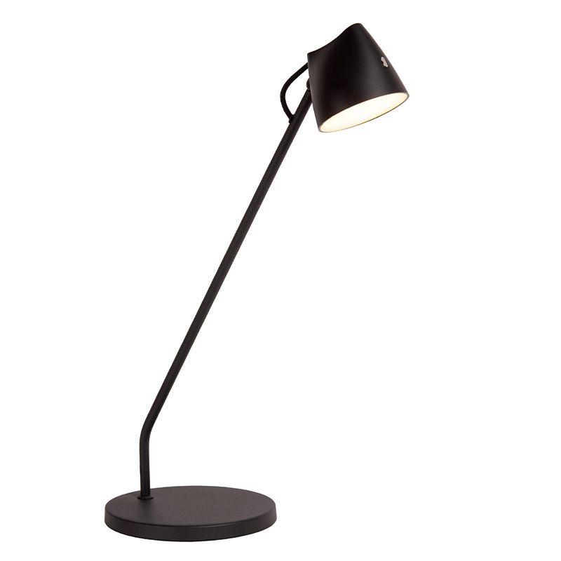 Lampada da tavolo rustica nera, Milne, 6W, 2700K LED, controllo touch