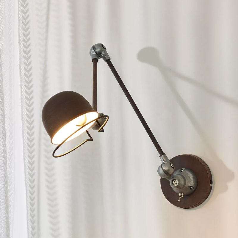 Applique da parete industriale color ruggine, Honore, con interruttore Applique da parete industriale color ruggine, Honore, con interruttore