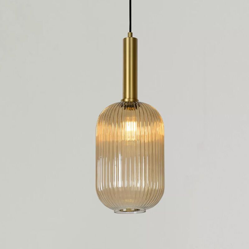 Lampada a sospensione retrò ambrata, Maloto