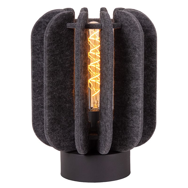 Lampada da tavolo moderna grigia, Rafal, con interruttore