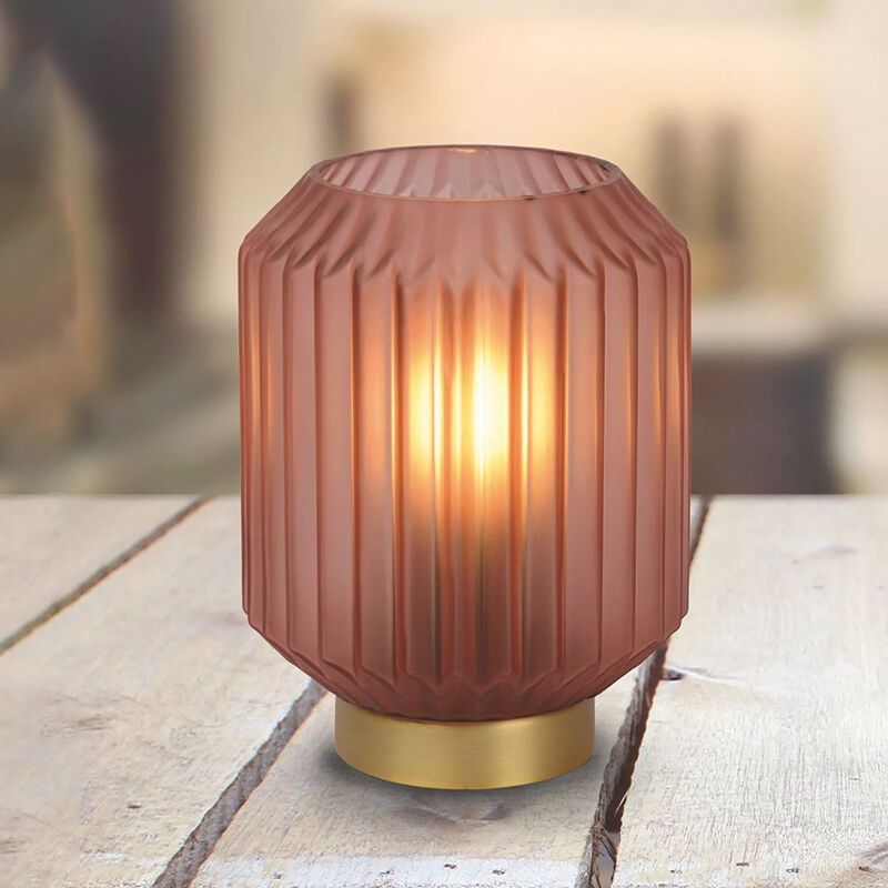 Lampada da tavolo classica dorata, Sueno, con interruttore Lampada da tavolo classica dorata, Sueno, con interruttore