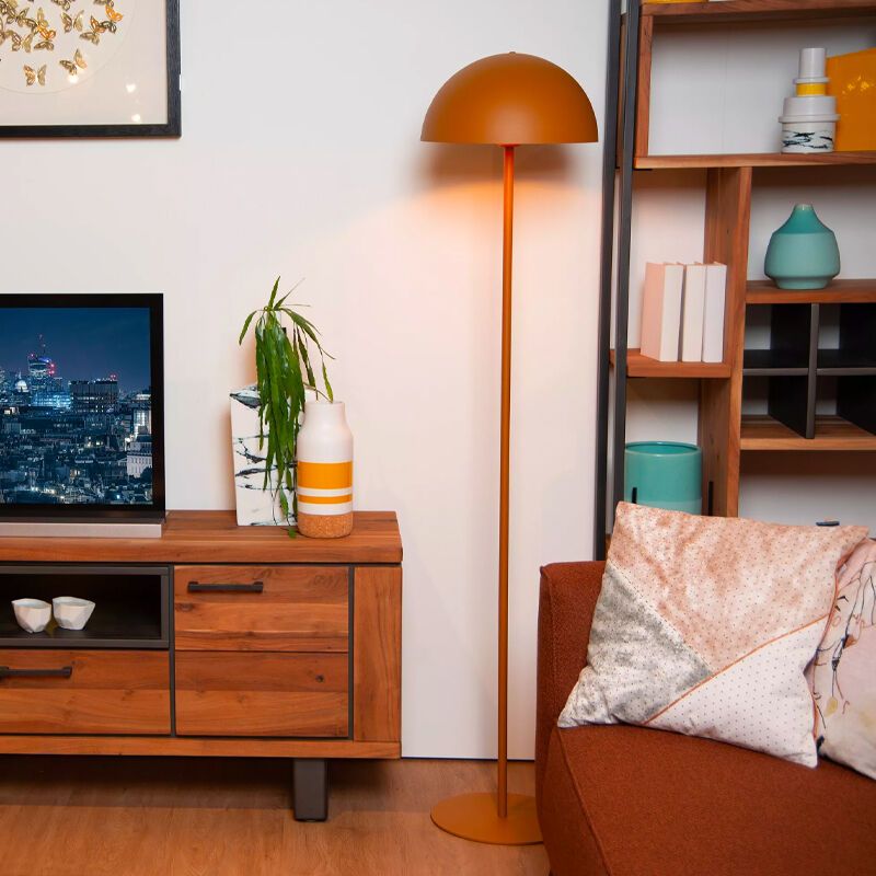 Lampada da terra moderna gialla, Siemon, con interruttore