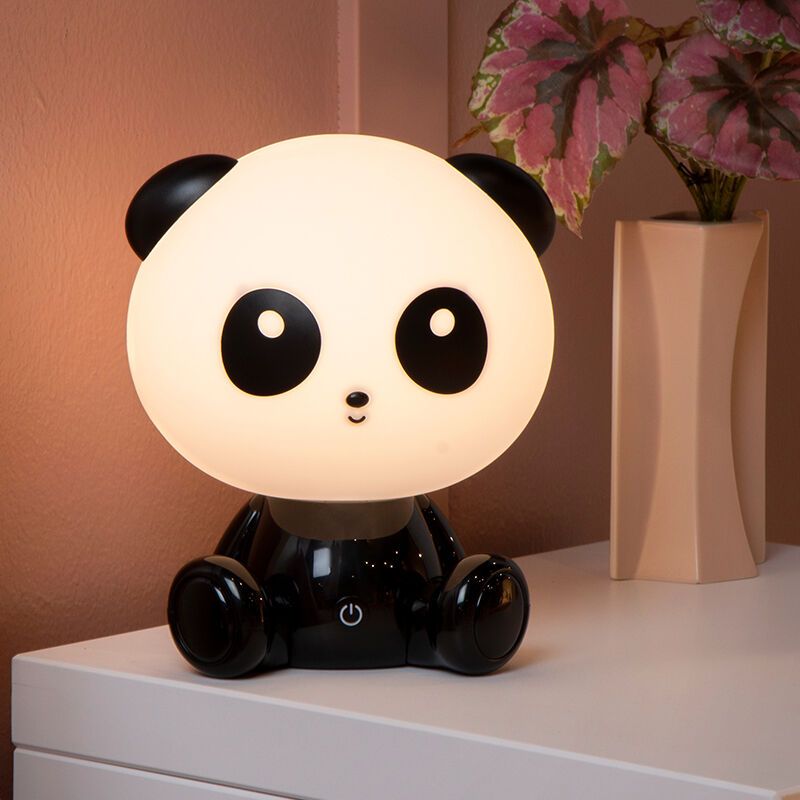 Lampada da tavolo per bambini nera, Dodo Panda, 3W, 4000K LED