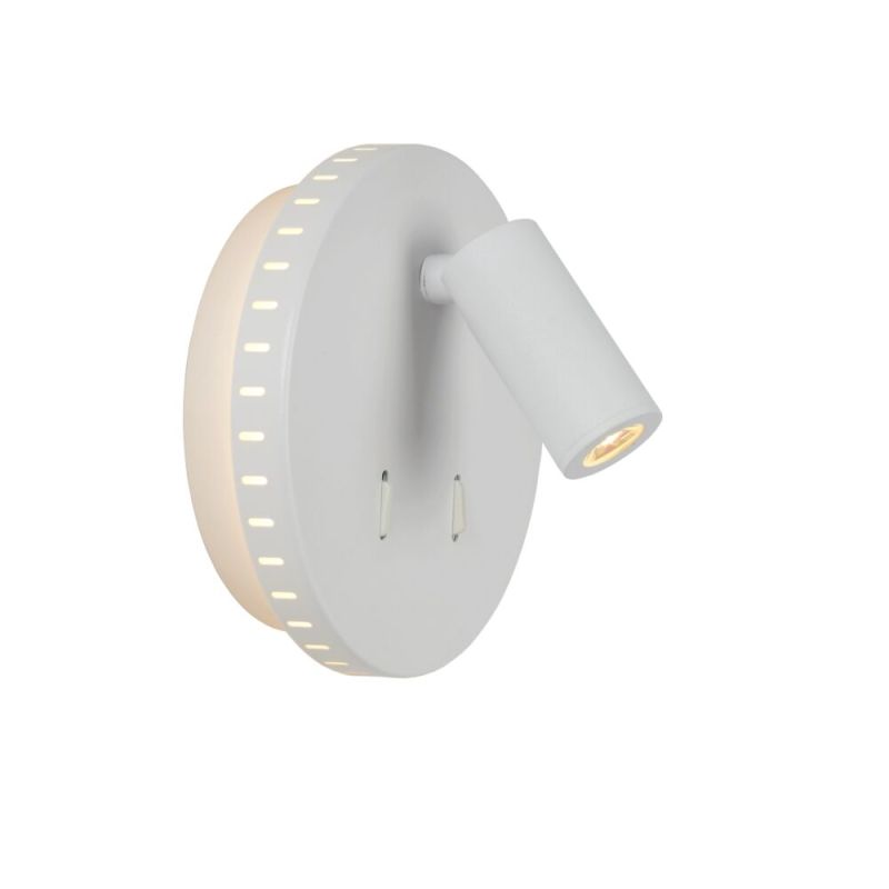 Applique da parete moderna bianca, Bentjer, 6W, 3000K LED, con interruttore