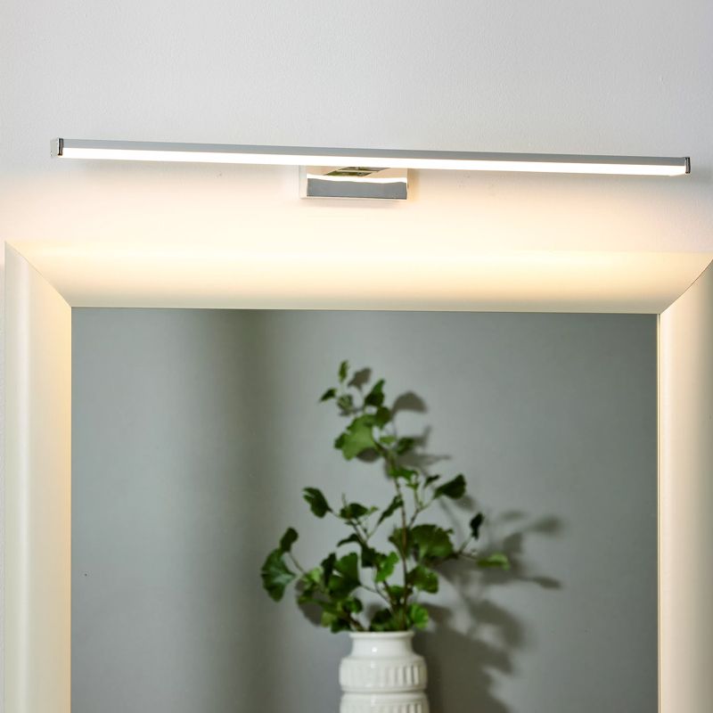 Lampada per specchio moderna cromata, Onno, 12W, 3000K LED, IP44