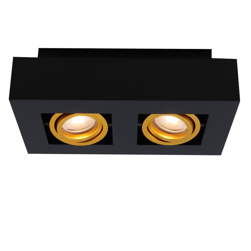 Faretto da superficie in alluminio dorato, Noraly