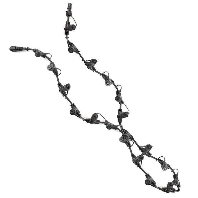 Cavo di distribuzione nero da 2 m, Con 20 uscite