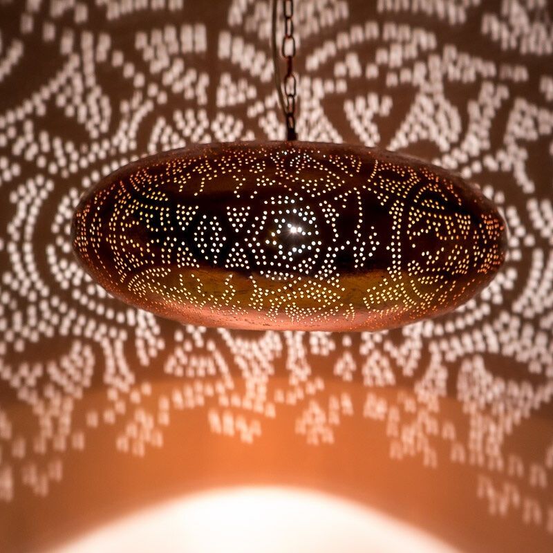 Lampada a sospensione orientale in rame, Zina Lampada a sospensione orientale in rame, Zina