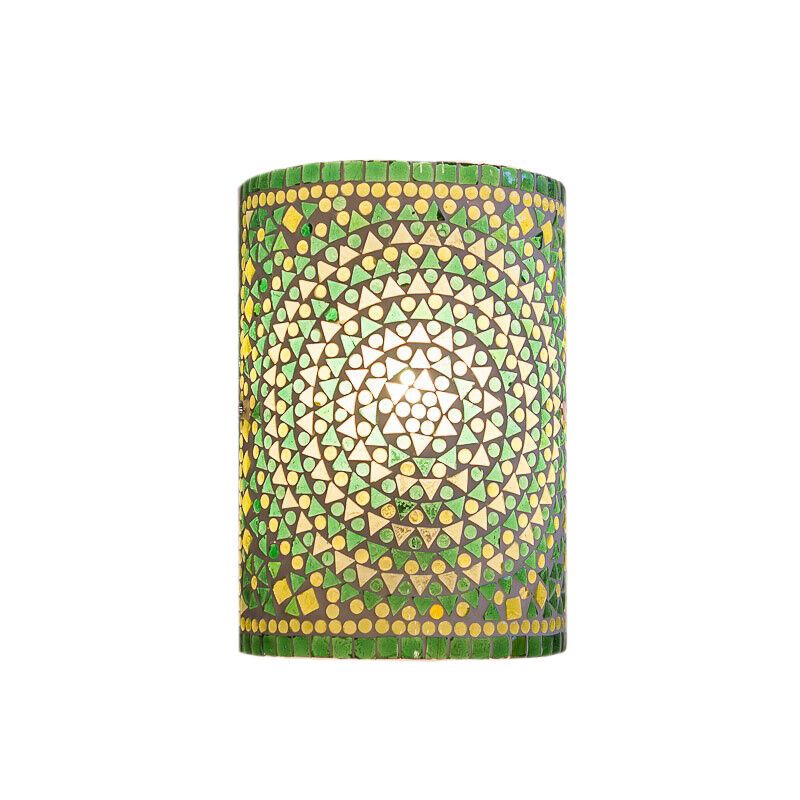 Applique da parete orientale verde in mosaico, Mahdia