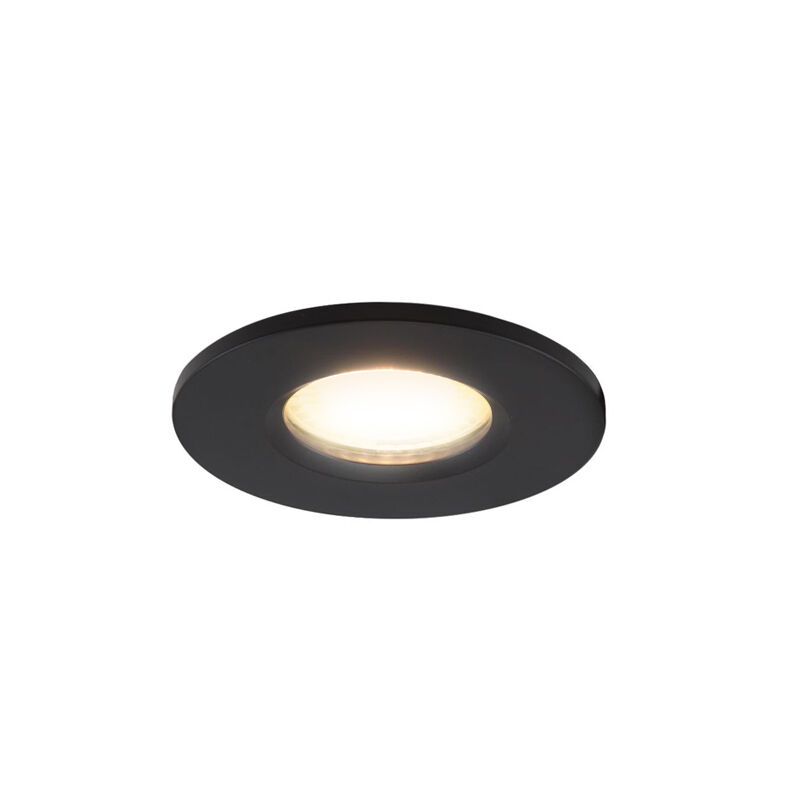Mini faretto da incasso nero in alluminio, Philomena, 1,5W, 3000K LED, IP44